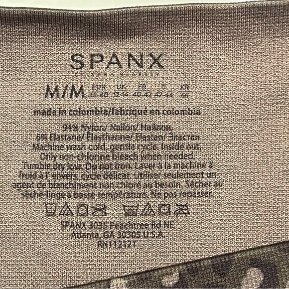 SPANX Olive Green Animal Print Leggings Sz Med - Picture 9 of 9